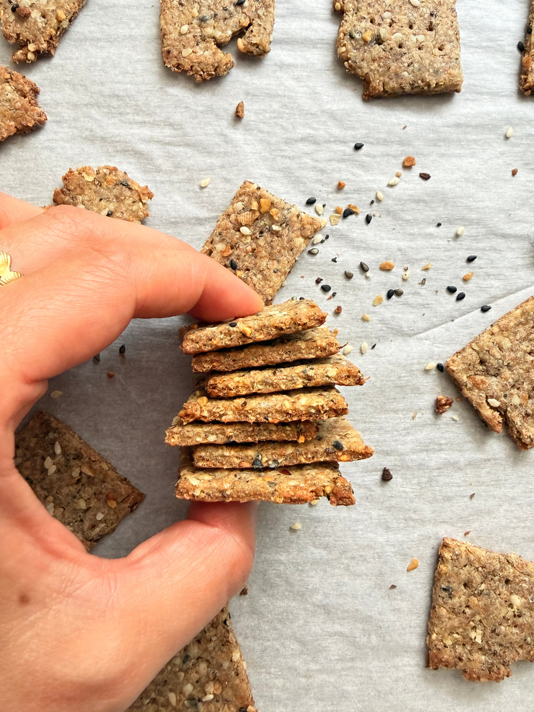 high fiber homemade crackers