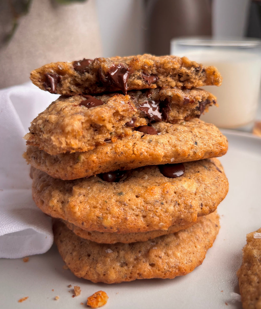 healthy chocolate chip cookies