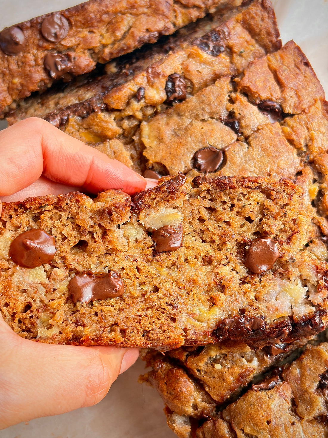 moist healthy banana bread with fibre