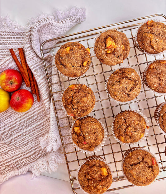 high fiber apple spice muffins