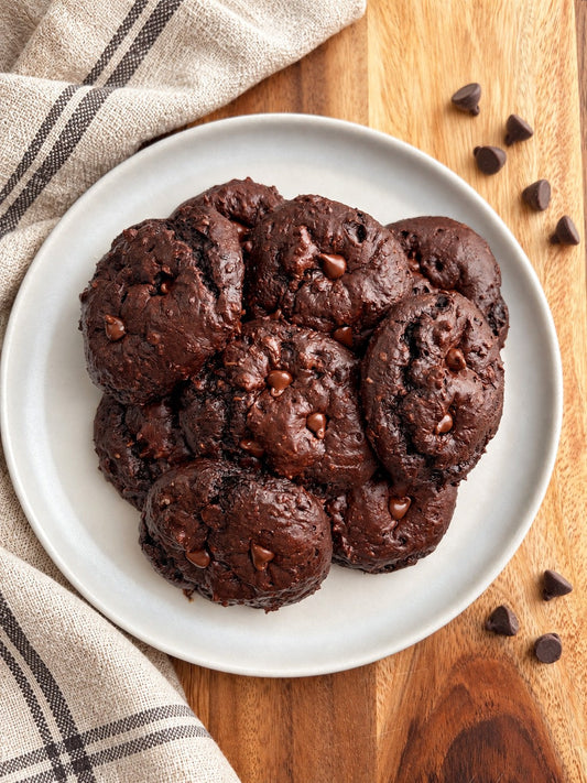 double chocolate cottage cheese cookies