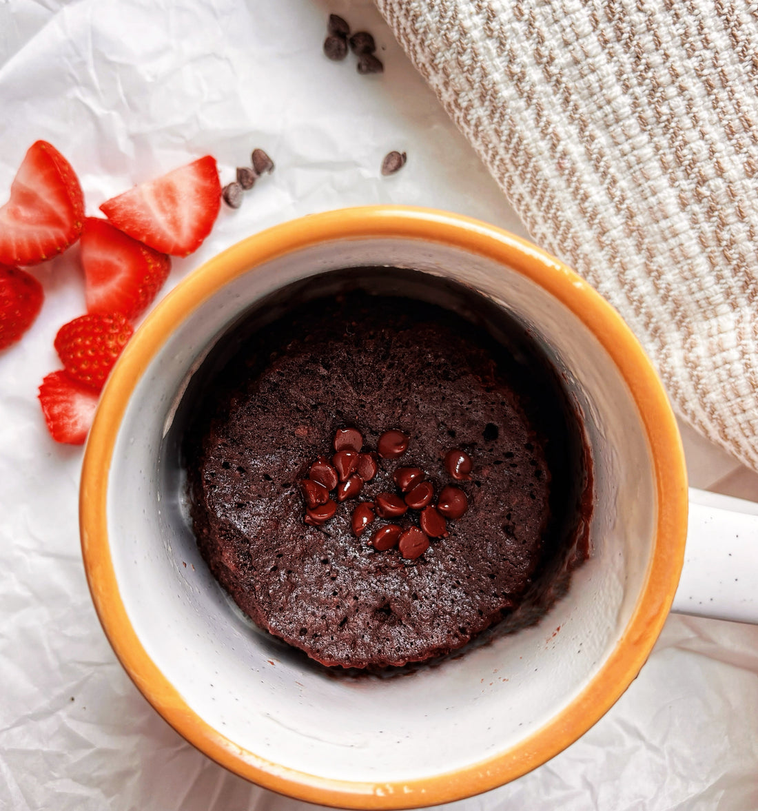 High fiber chocolate mug cake 